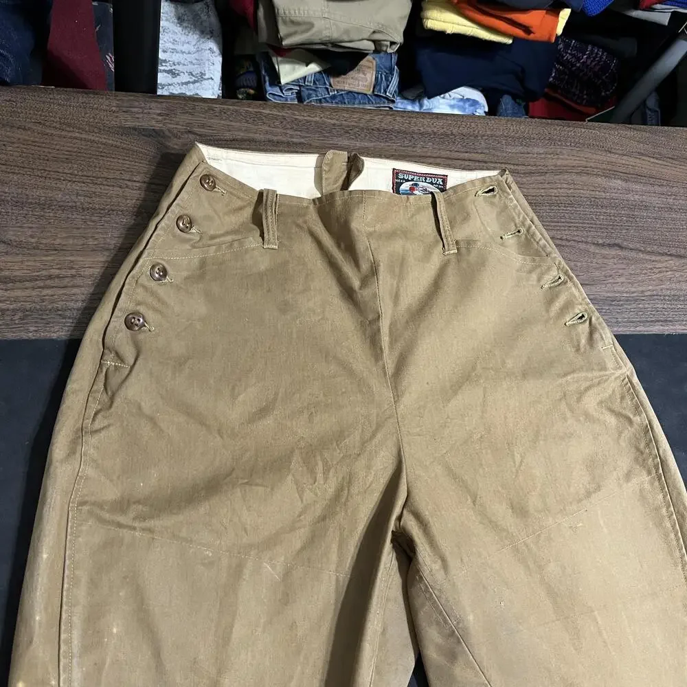 Vintage Carhartt 1920s Super Dux Pants Brown Waxed Canvas 1930s Hunting Breeches